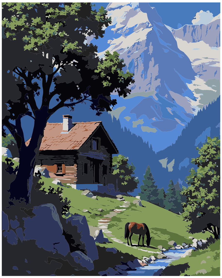 Pintura Vida en Cordillera