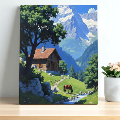 Pintura Vida en Cordillera