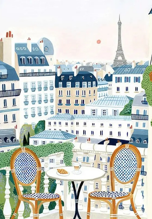 Pintura Cafe en Paris