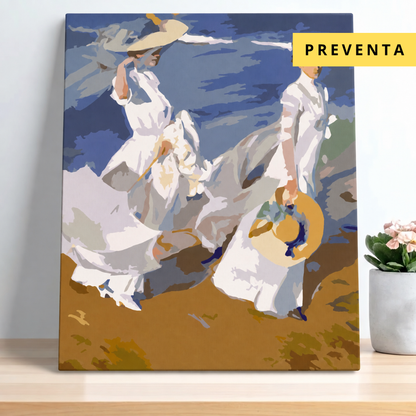 PREVENTA - Pintura Paseo a orillas del mar
