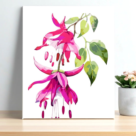 Pintura Flores Fuchsia