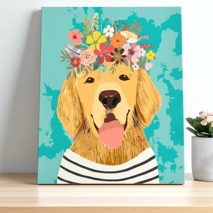 Pintura Golden Retriever
