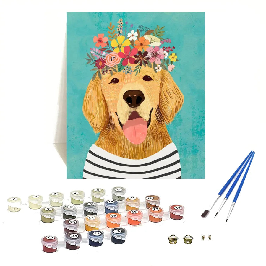 Pintura Golden Retriever