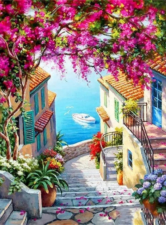 Pintura Paseo a la playa