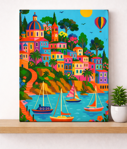 Pintura Bahía Colorida