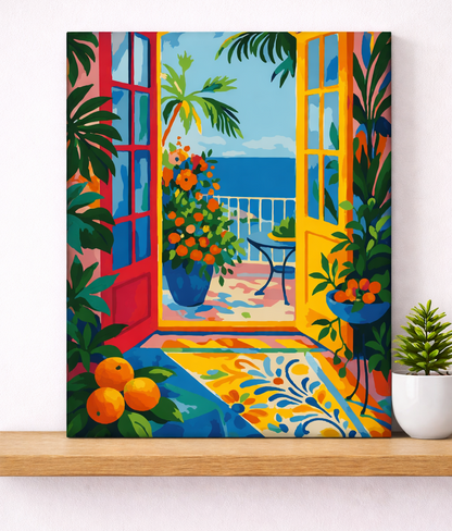 Pintura Descanso paraíso