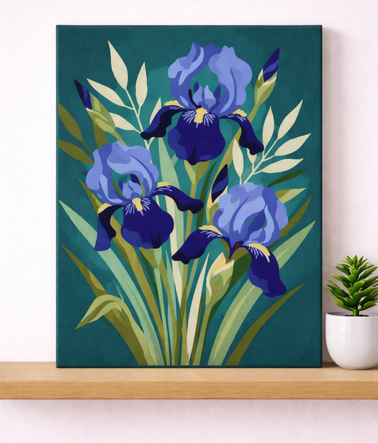 Pintura Florecer azul