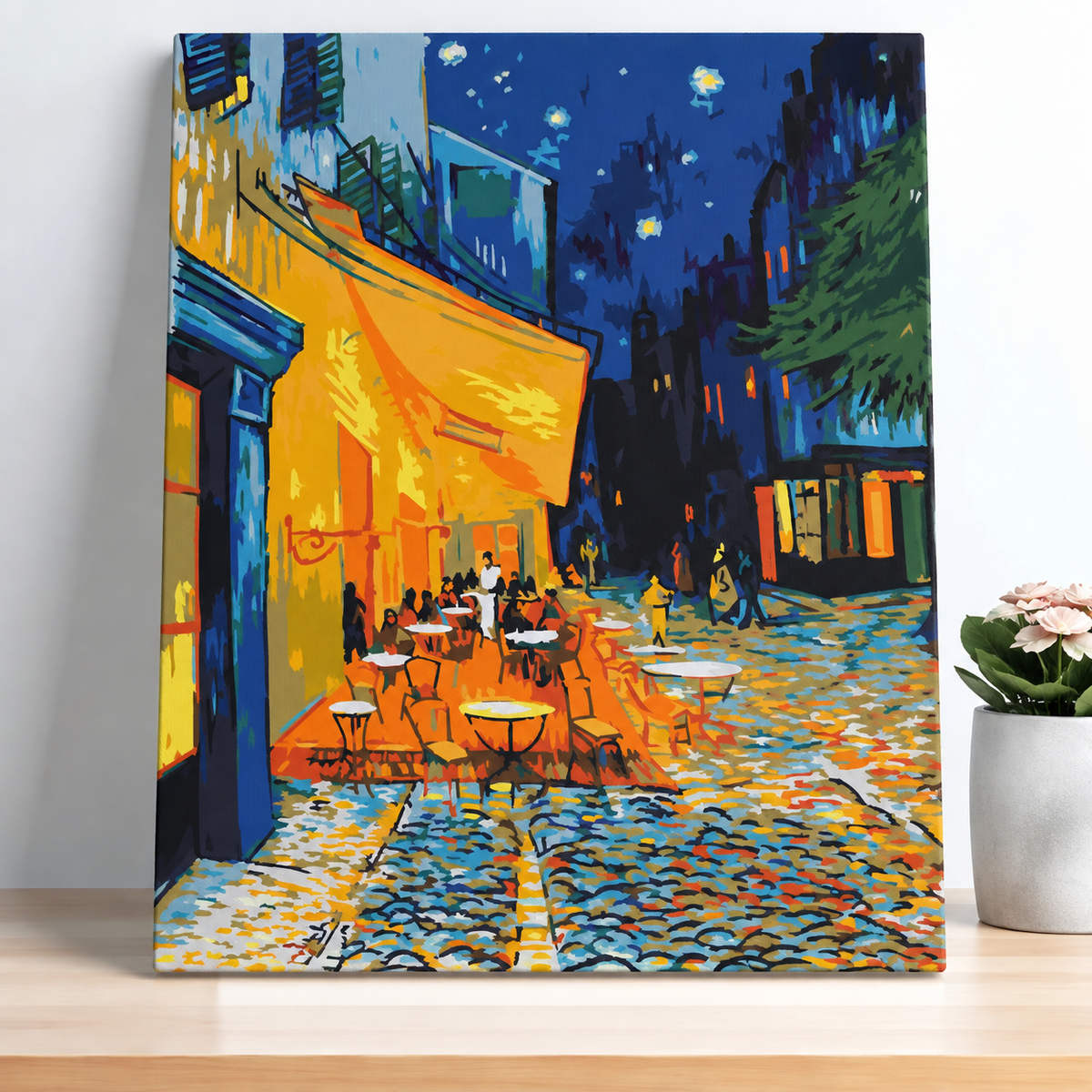 PREVENTA - Pintura Terraza de café por la noche