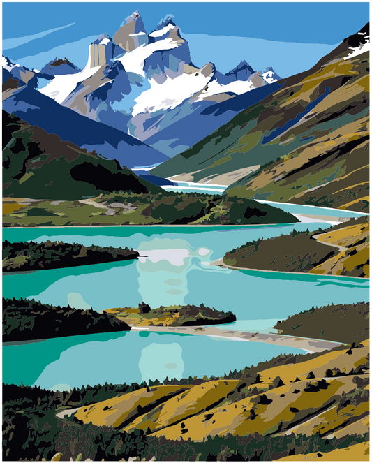 Pintura Torres del Paine V3