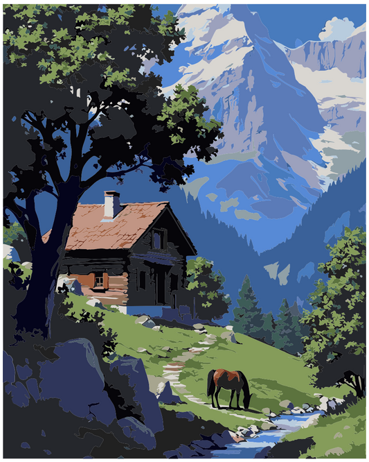 Pintura Vida en Cordillera